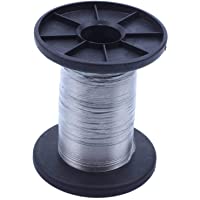 Gaoominy Cable de Alambre Duro Brillante del Rollo de Alambre de Acero Inoxidable de 30M 304 Solo- 0.3Mm